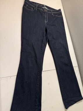 Women's Dark Indigo Flare Jeans - Stretch Wide Leg